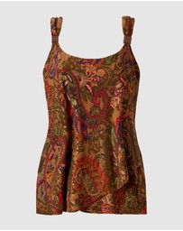 Miraclesuit Swimwear  - Perissa Dazzle Underwired Draped Tankini Top