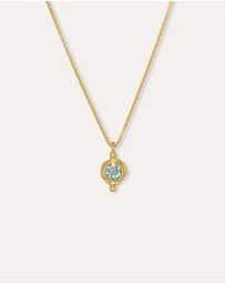 Ottoman Hands - March Birthstone Pendant Necklace