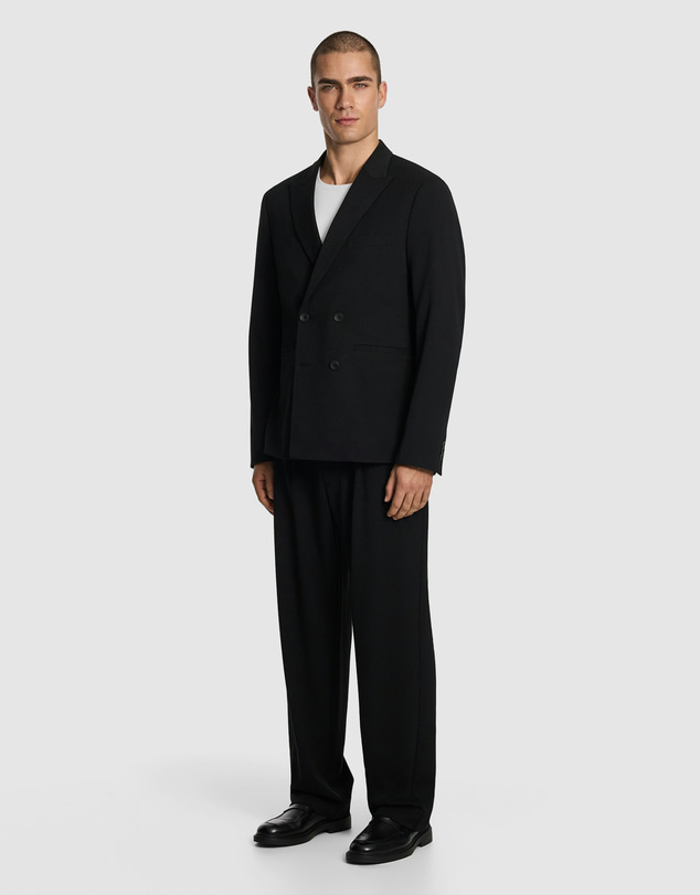 yd. - Brooks Double Breasted Relaxed Blazer