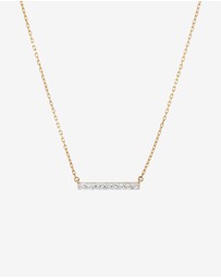 Michael Hill - Bar Necklace with 0.10 Carat TW of Diamonds in 10kt Yellow Gold
