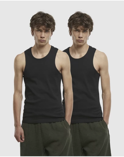 Urban Classics - Ribbed Tank Undershirt 2Pack