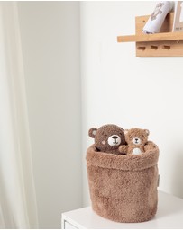 Living Textiles - Sherpa Storage Basket - Cuddly Bear
