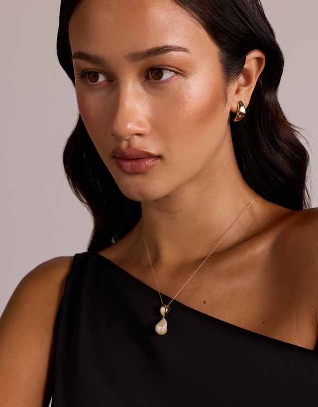 Michael Hill - Baroque Cultured Freshwater Pearl Drop Necklace in 10kt Yellow Gold