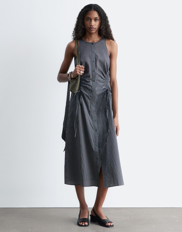 & Other Stories - Sleeveless Drawstring Midi Dress