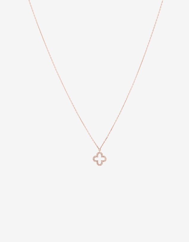 Michael Hill - 4 Leaf Clover Pendant With Diamonds In 10kt Rose Gold