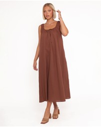 Petal & Pup - Bowman Maxi Dress - Chocolate Brown