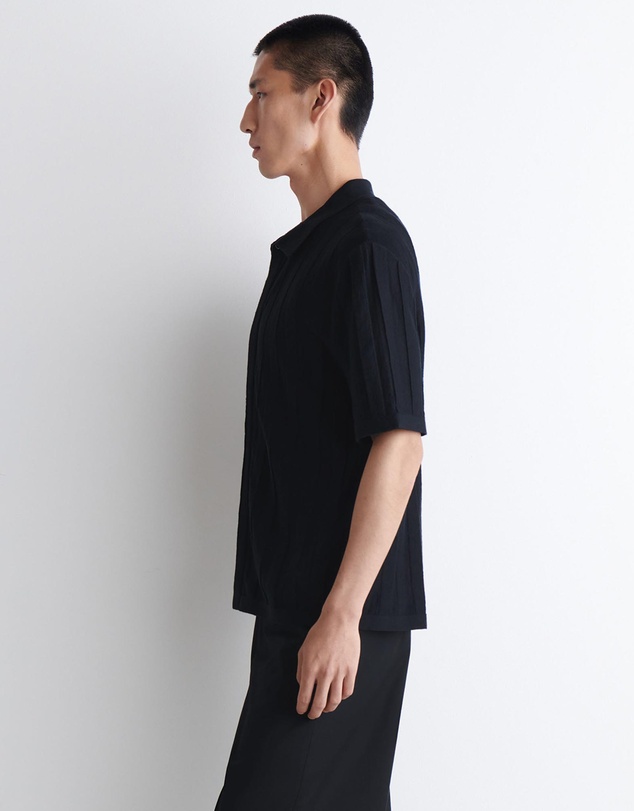 COS - Striped Knitted Linen Shirt