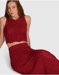 Belle & Bloom - Harvest Haze Crochet Maxi Skirt