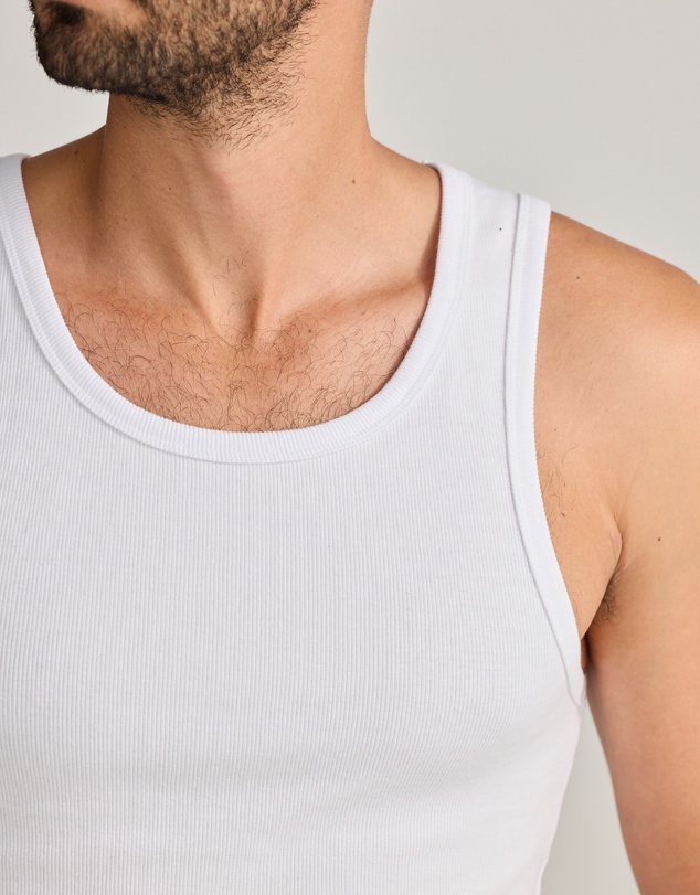 Vacay Swimwear - Rib Singlet White