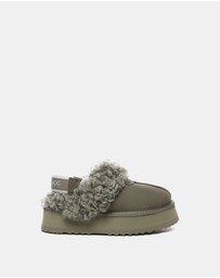 EVERAU - Australian Shepherd Ugg Waffle Curly Platform Cow Suede Upper House Shoes