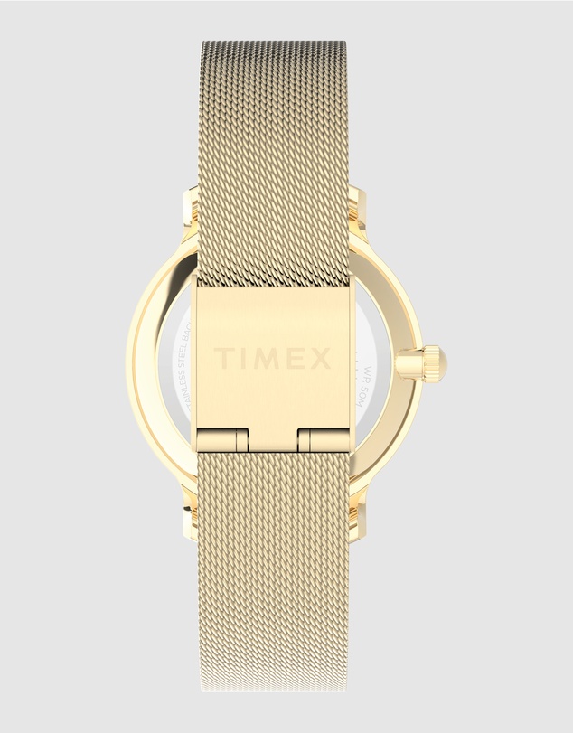 TIMEX - Womens 31mm Transcend Gold-tone Case and Bracelet with Green Dial