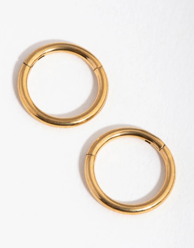 Lovisa - 24 Carat Gold Plated Surgical Steel Fine 8mm Sleeper Earrings
