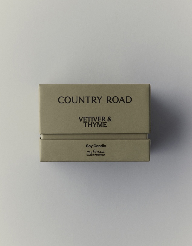 Country Road - Australian Made Vetiver & Thyme Candle 70g