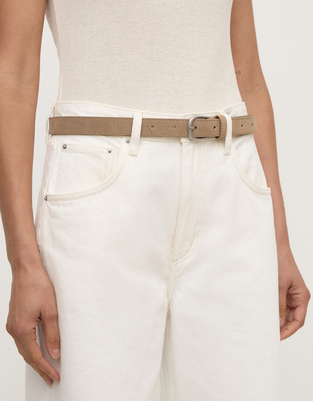 Assembly Label - Slim Suede Belt
