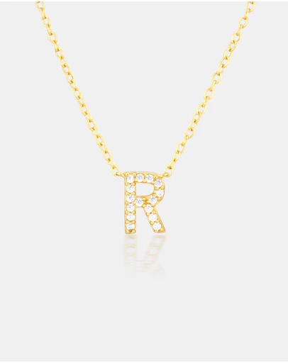 The Silver Collective - A-Z Letter Necklace - R