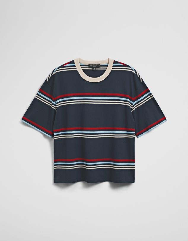 Country Road - Short Sleeve Boxy Stripe T-shirt