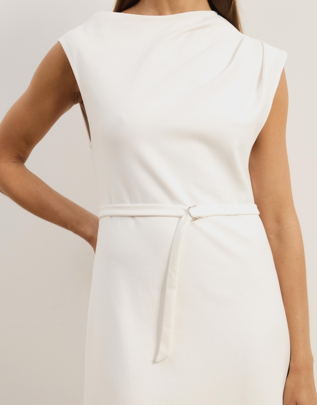 Atmos&Here - Luna Slash Neck Midi Ponte Dress