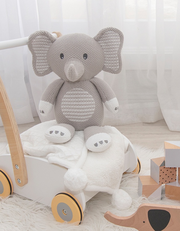 Living Textiles - Knitted Toy - Mason the Elephant