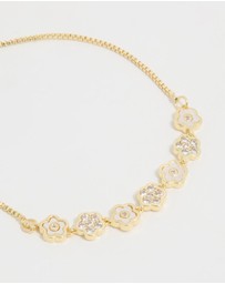 Lovisa - Gold Plated Multi Mini Flower Toggle Bracelet
