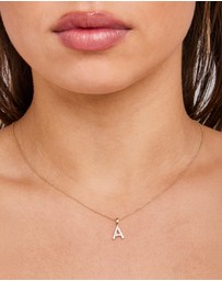 Zoe Olivia - 9K Gold Lab Grown Diamond Initial A Pendant