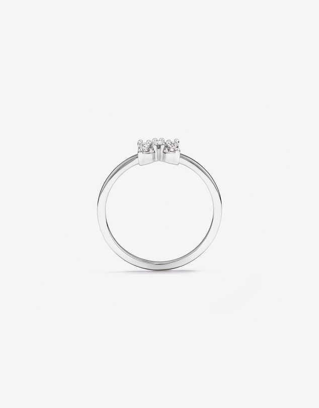Michael Hill - Cubic Zirconia Floral Ring in Sterling Silver
