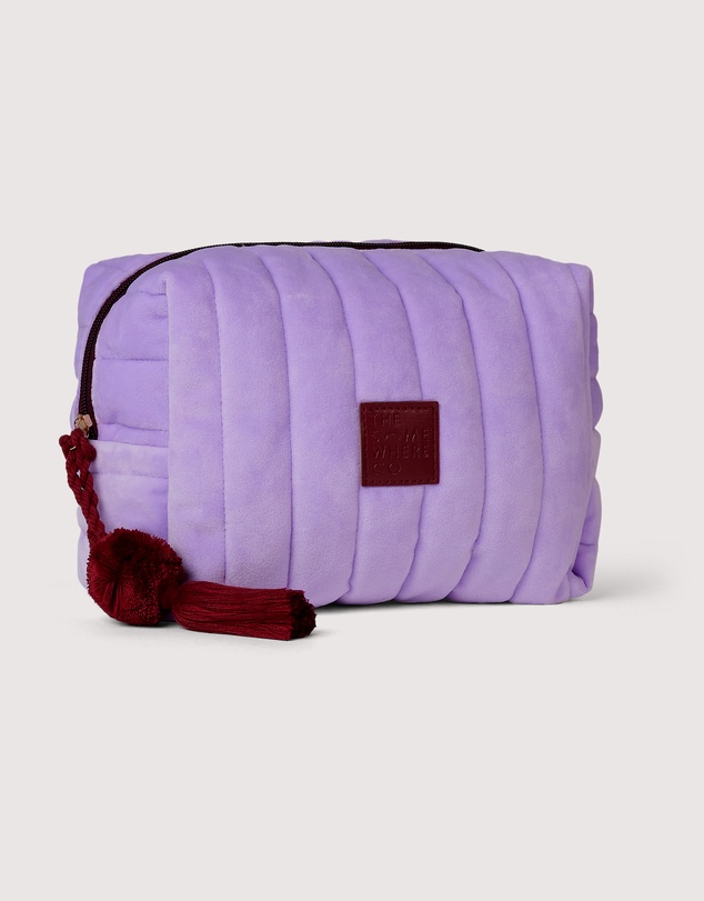 The Somewhere Co - Lilac Velvet Cosmetic Case