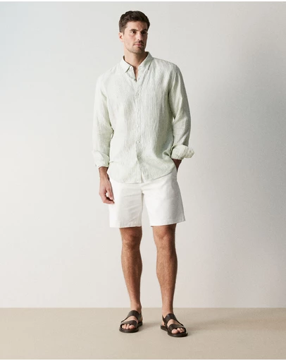 Trenery - Lightweight Twill Short in White