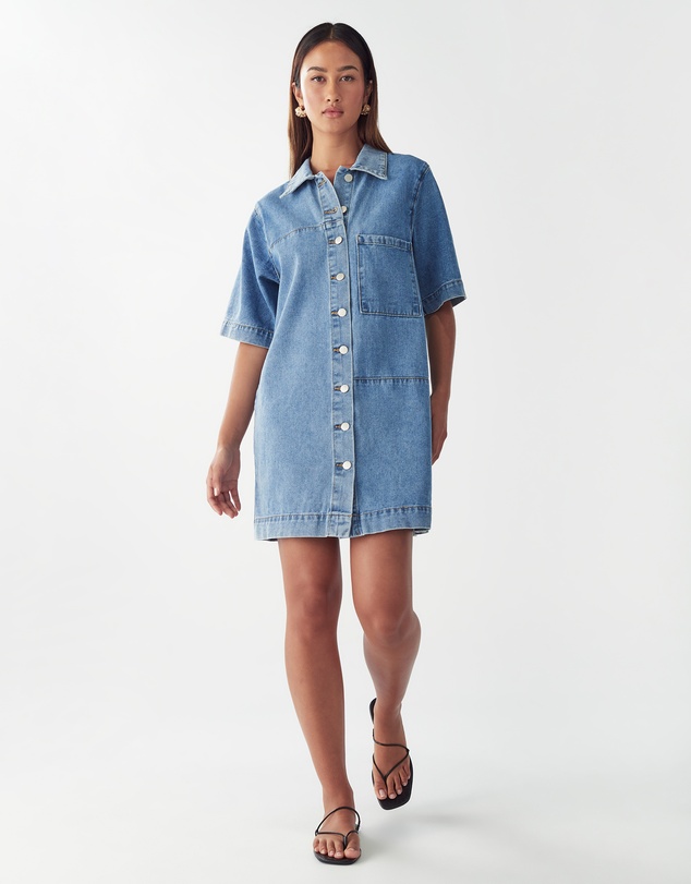 ST MRLO - Denim Shirt Dress