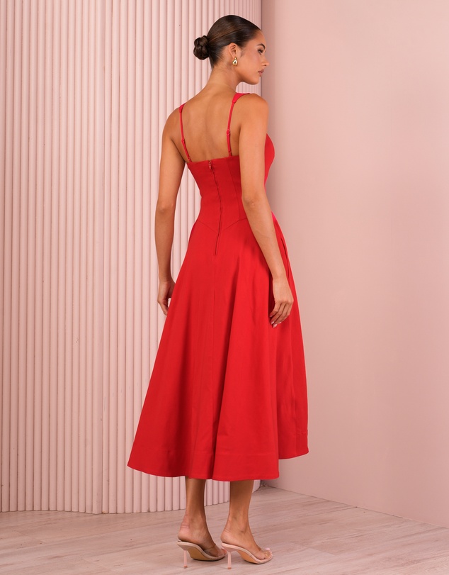 Azzurielle - Taubie Full Skirt Midi Dress