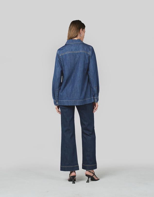 DRICOPER DENIM - Ash Denim Pop Over Shirt