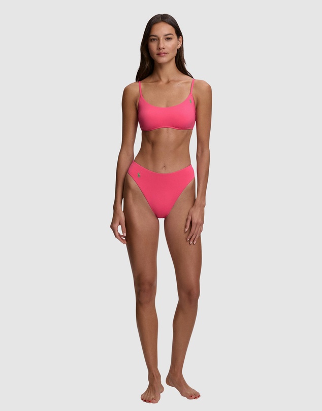 Polo Ralph Lauren - Kennedy High Leg Scoop Waist Bikini Bottom
