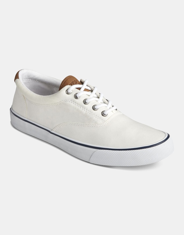 Sperry - Striper II Canvas Medium White- Men's