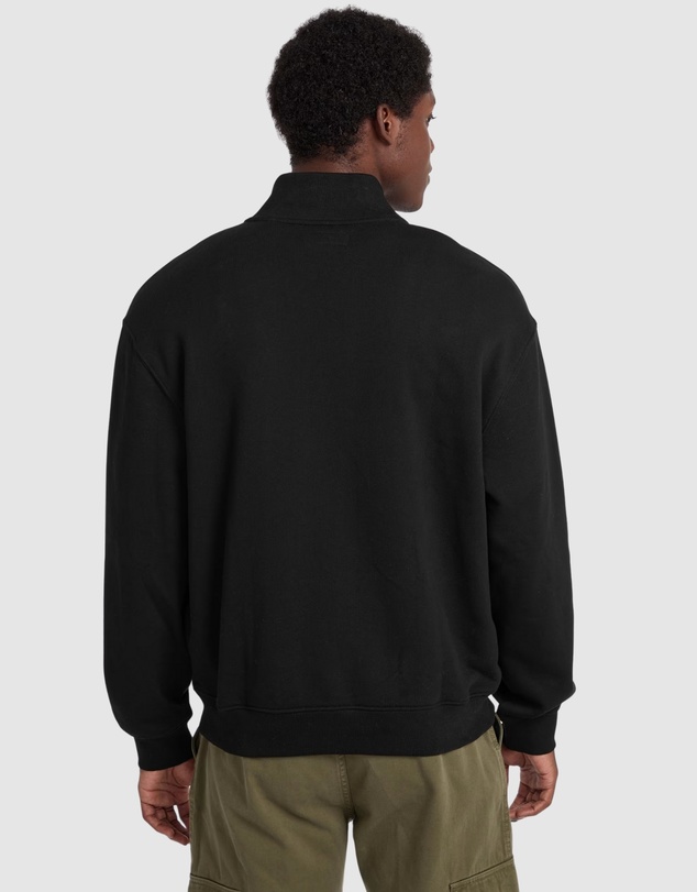 GUESS - GUESS JEANS Half Zip Regular Embroidered Sweatshirt