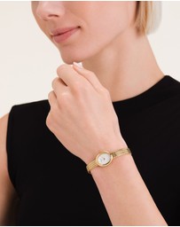 Rosefield - Mini Oval Gold-Tone Woven Mesh Watch
