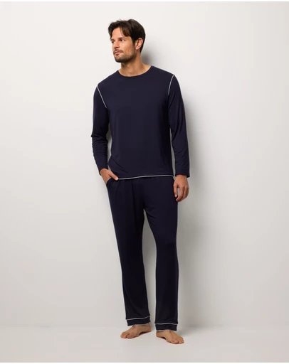 Wanderluxe Sleepwear - Nox TENCEL Modal Long Top & Long Pants