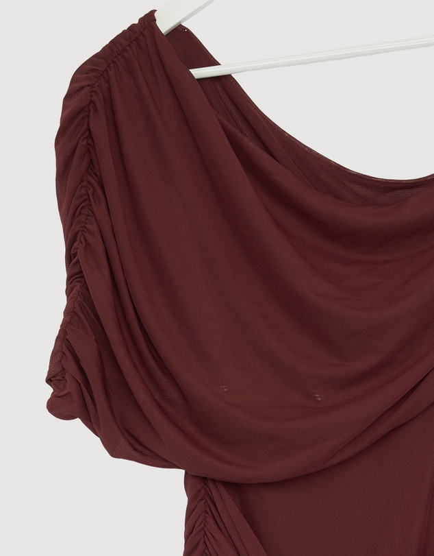 Revibe - Repaired CHANCERY Margot One Shoulder Drape Maxi Dress - AU 14