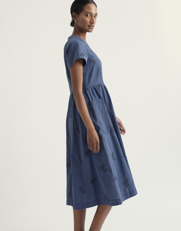Seasalt - Seasalt Cornwall Blue Fowen Shirt-Style Midi Dress