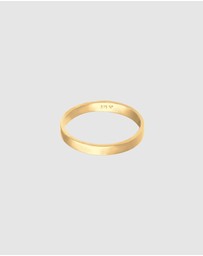 Elli Jewelry - Ring Wedding Ring Partner Ring Basic in 375 Yellow Gold