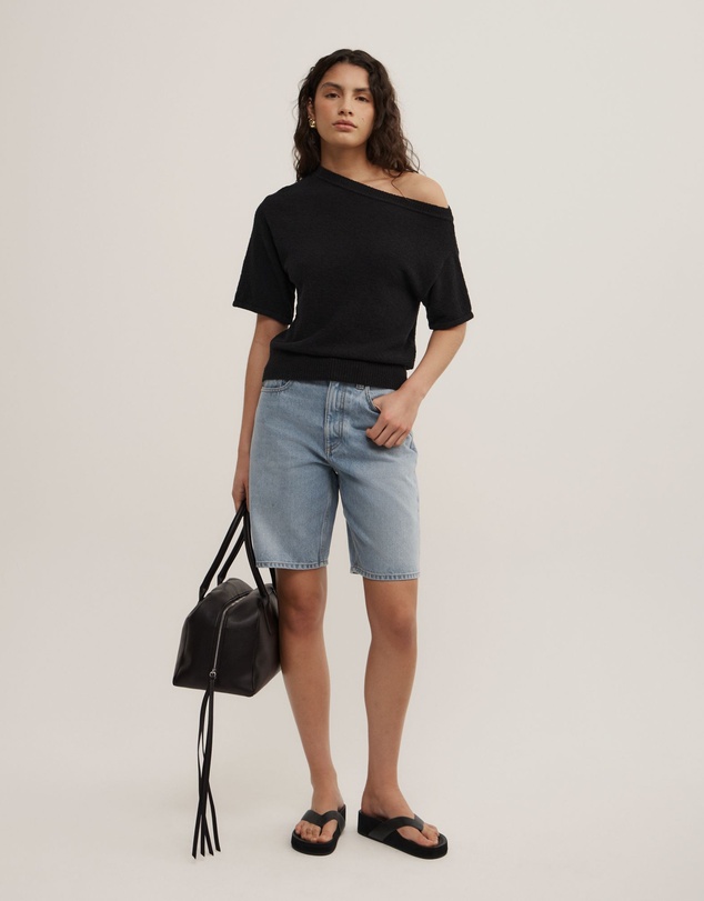 Witchery - Asymmetric Textured Knit T-shirt
