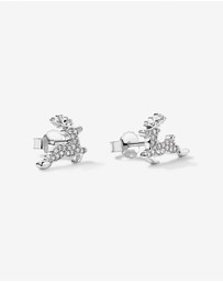 Michael Hill - Reindeer Stud Earrings with Cubic Zirconia in Sterling Silver