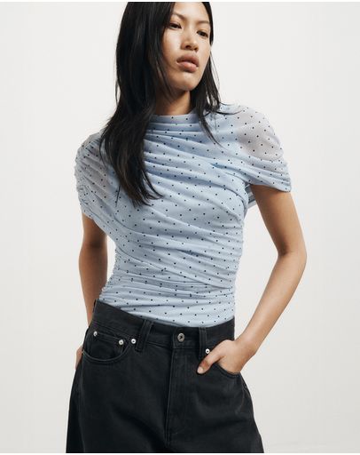 Pale Blue Polka Dot