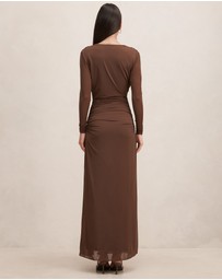 Forever New - Amara Draped Mesh Maxi Dress