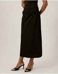 Tussah - Cindy Crepe Tuck Midi Dress