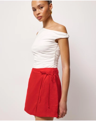 AERE - Linen Wrap Skirt