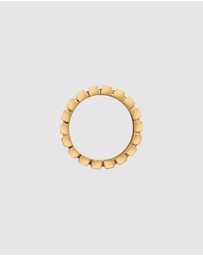 Kuzzoi - ICONIC EXCLUSIVE - Ring Male Solid Groove Look 925 Sterling Silver Gold Plated