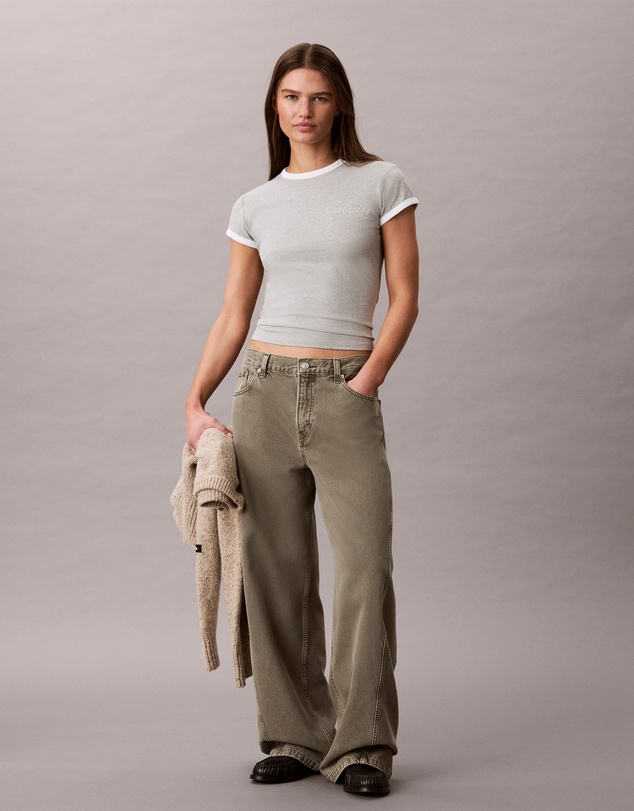 Calvin Klein Jeans - Slim Varsity Logo Ringer Tee