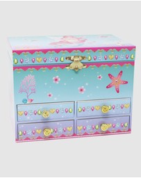 Pink Poppy - Shimmering Mermaid Medium Musical Jewellery Box