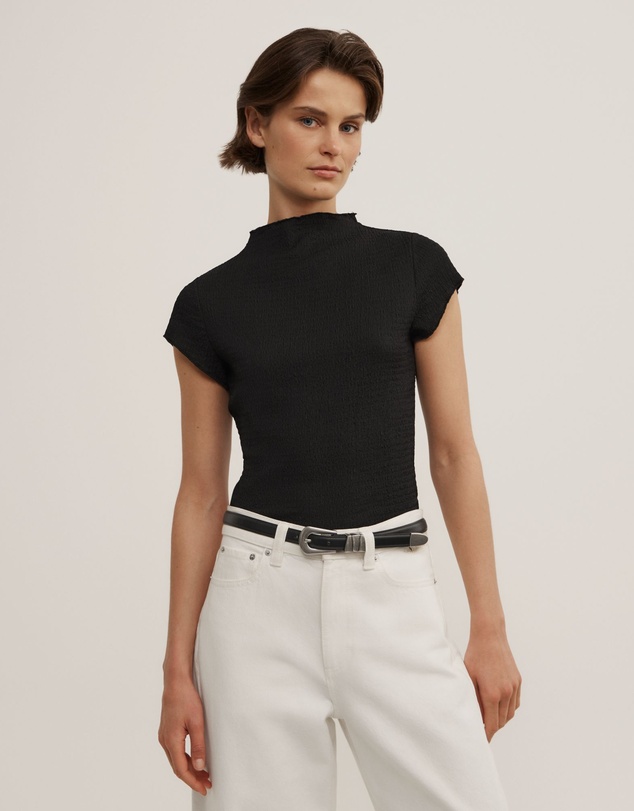 Witchery - High Neck Textured T-shirt