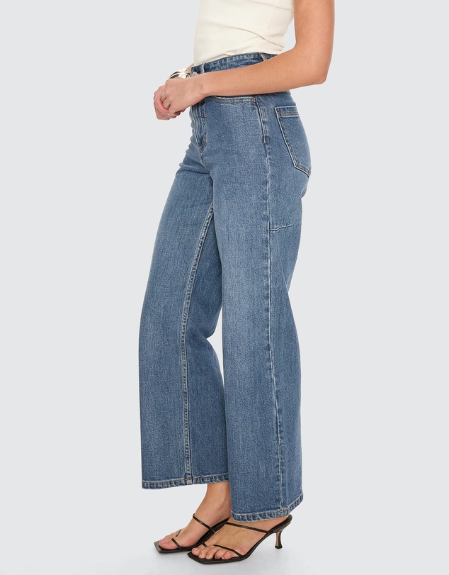Thrills - Holly High Rise Stretch Wide Jeans