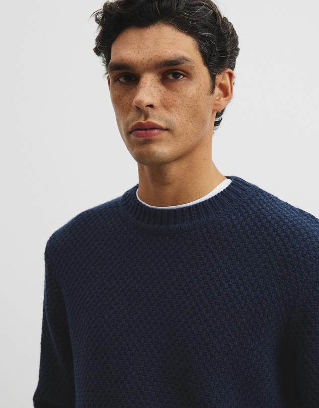 Country Road - Australian Good Earth Cotton Blend Textured Crew Knit